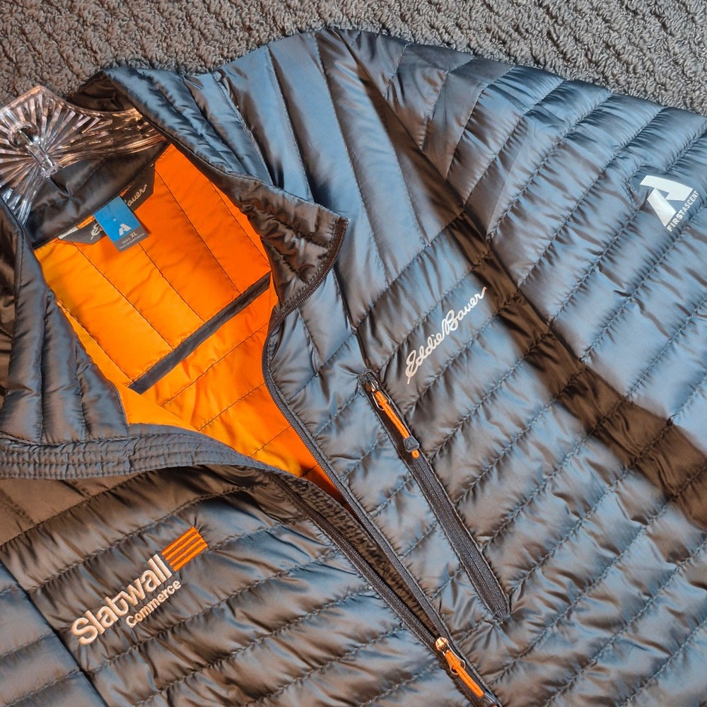 Eddie Bauer First Ascent StormDown 800 PERTEX Quantum Down Jacket Mens XL Gray
